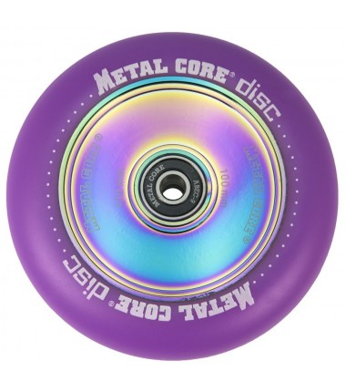 Metal Core Pack of 2 Wheel Disc for Scooter Freestyle Diameter 100 mm Violet 